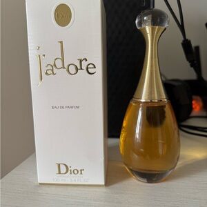 Dior J'adore Perfume with Gold Accents